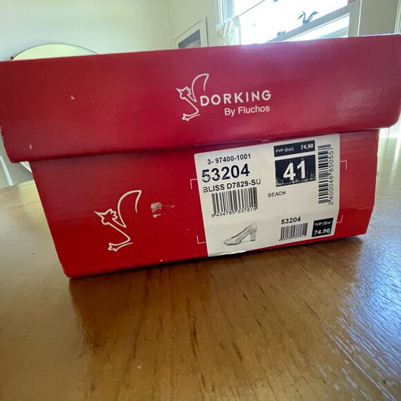 Dorking Blue Platform Heels, Sz 41/11 - Picture 2 of 6